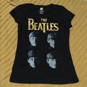 The Beatles Black and Gold Graphic Tee